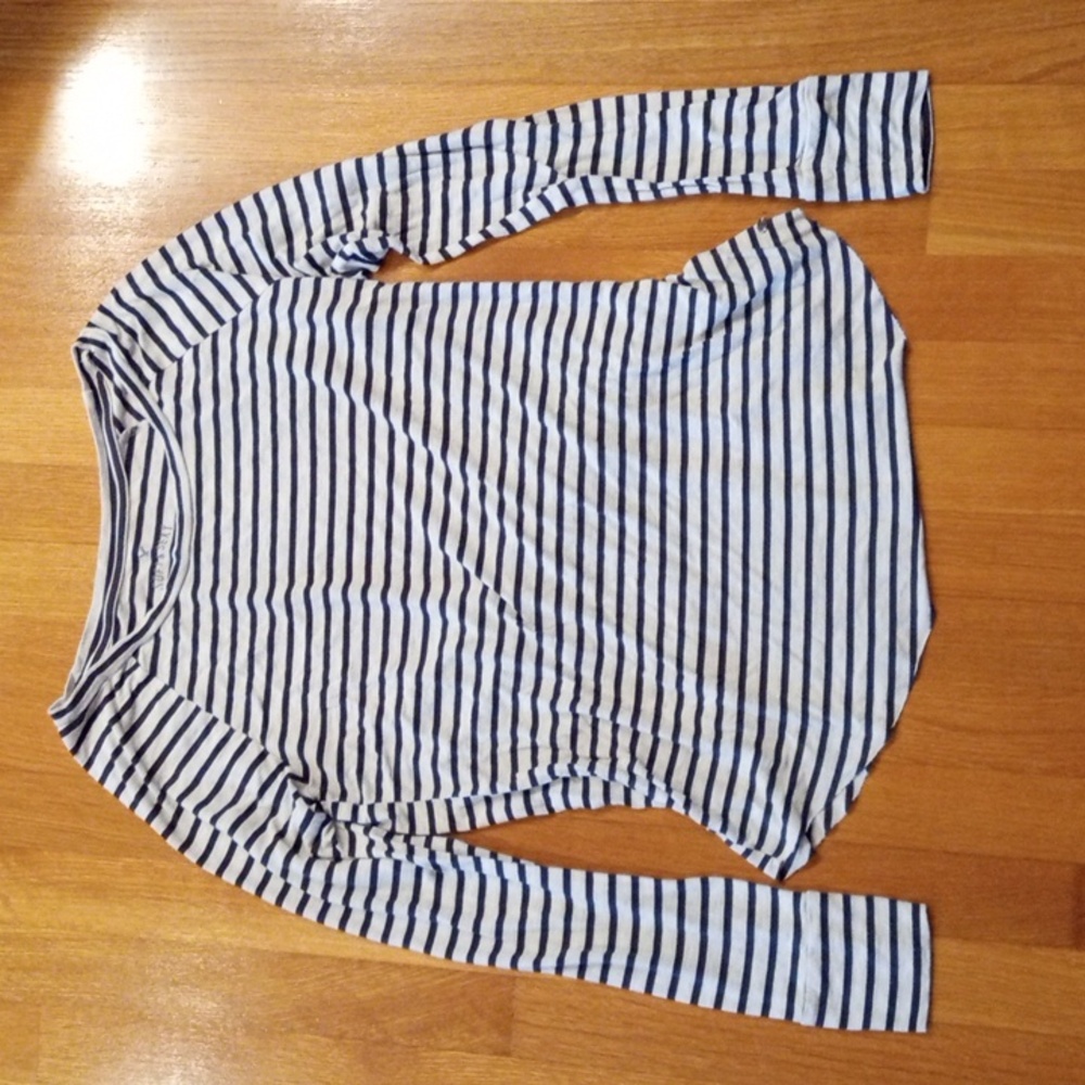 Y2K American Eagle Striped Women's Top Small